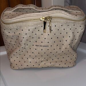 Kate Spade Beige Polka Dot Cosmetic Bag